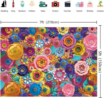 INRUI Mexikanisches Fiesta Fotohintergrund 2,1x1,5m Fiesta Party Dekoration