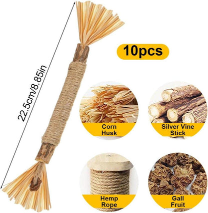10 Stück Katzenminze Sticks für Zahnpflege und Spielzeug