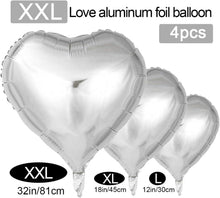 Herz Folienballon Silber 32 Zoll XXL Hochzeit Geburtstag