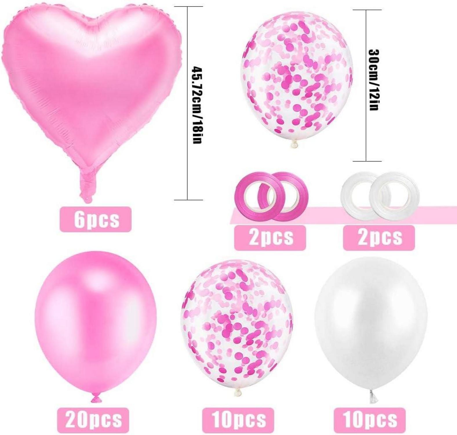 Rosa Luftballons Set - 50
