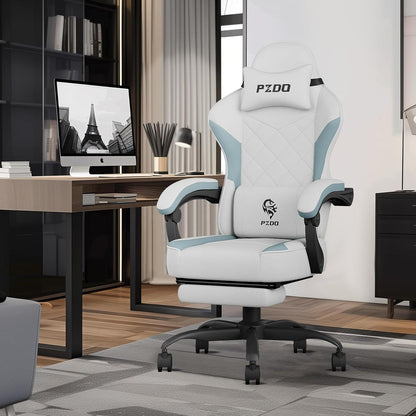 Ergonomischer Bürostuhl mit Fußstütze und