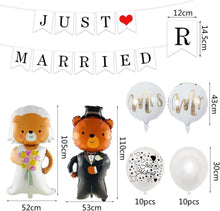 Just Married Hochzeitsballons Set mit Folienballon und