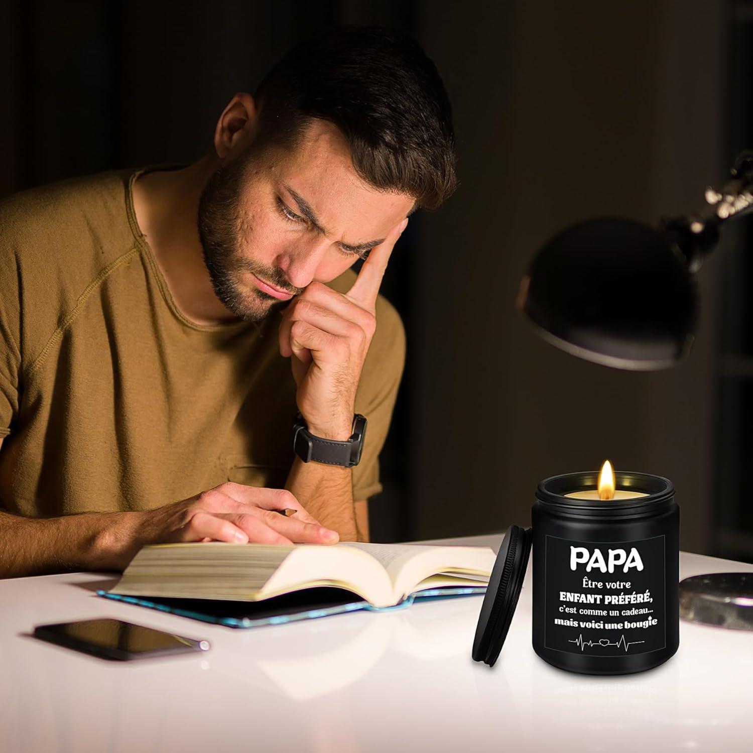 Duftkerzen Vatertag Geschenk für Papa Weihnachten Männer Sandelholz
