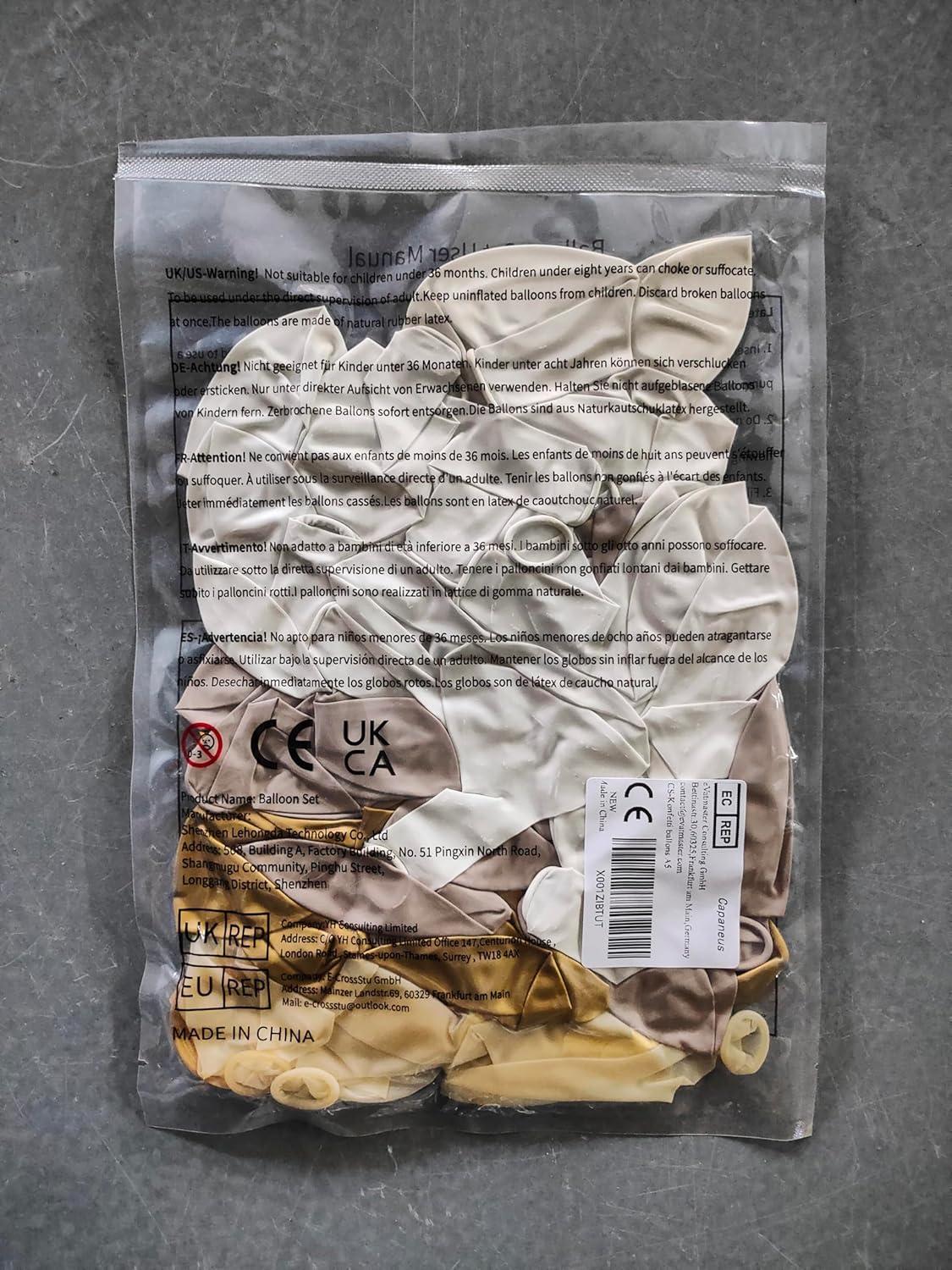 60er Packung Weiß Gold Beige Luftballons für Partydekoration
