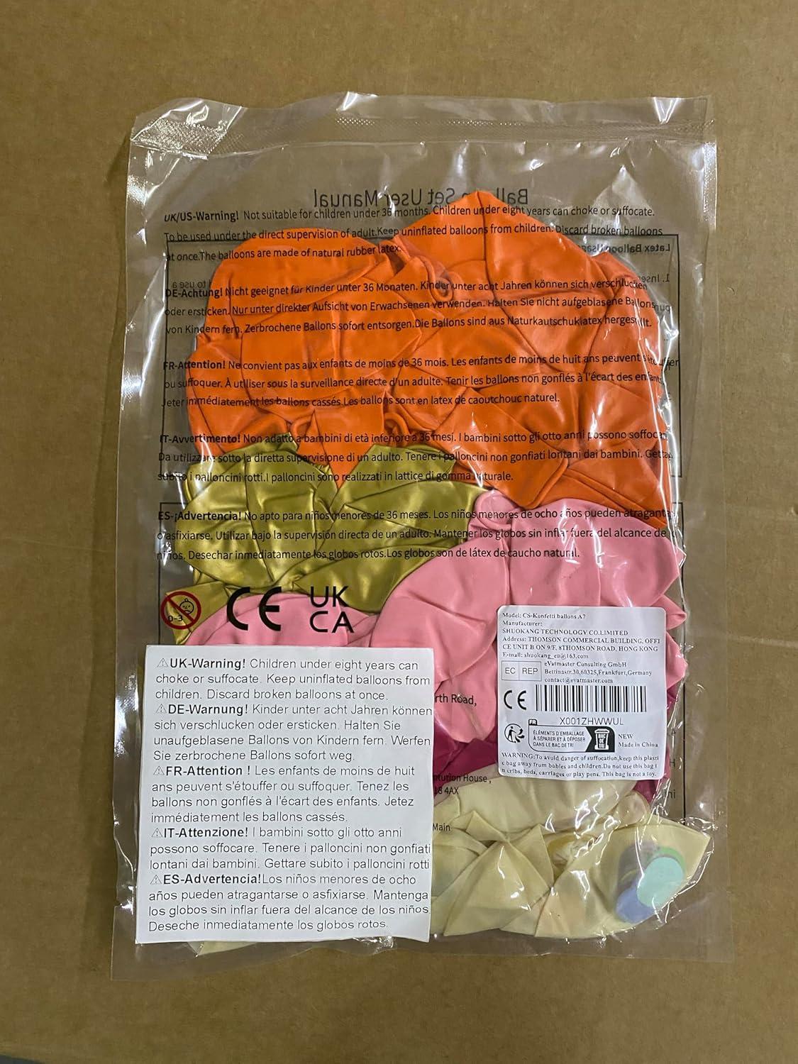60x Luftballons Rosa Orange Gold Konfetti für Mädchen Geburtstag Hochzeit