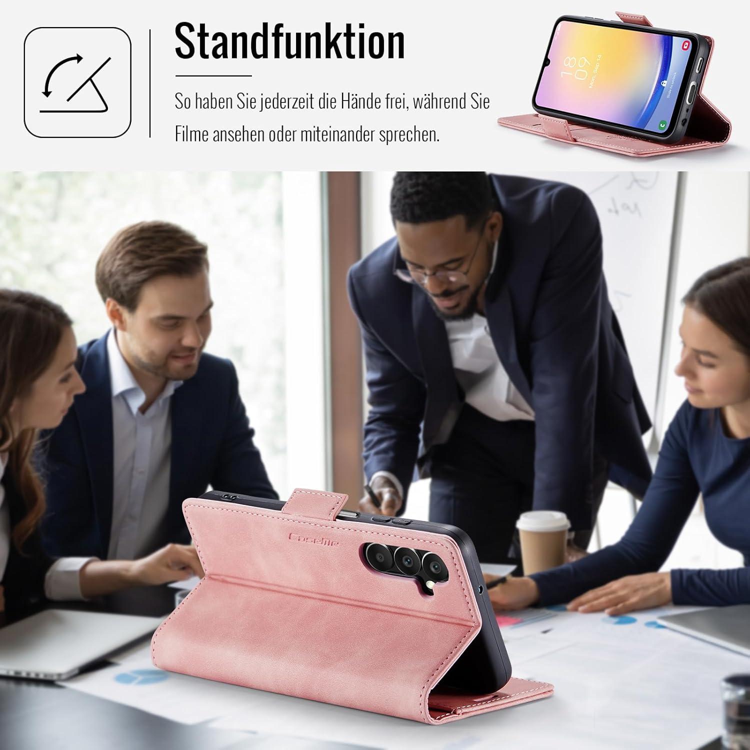 Klappbare RFID Schutzhülle für Samsung Galaxy A25 5G mit Standfunktion