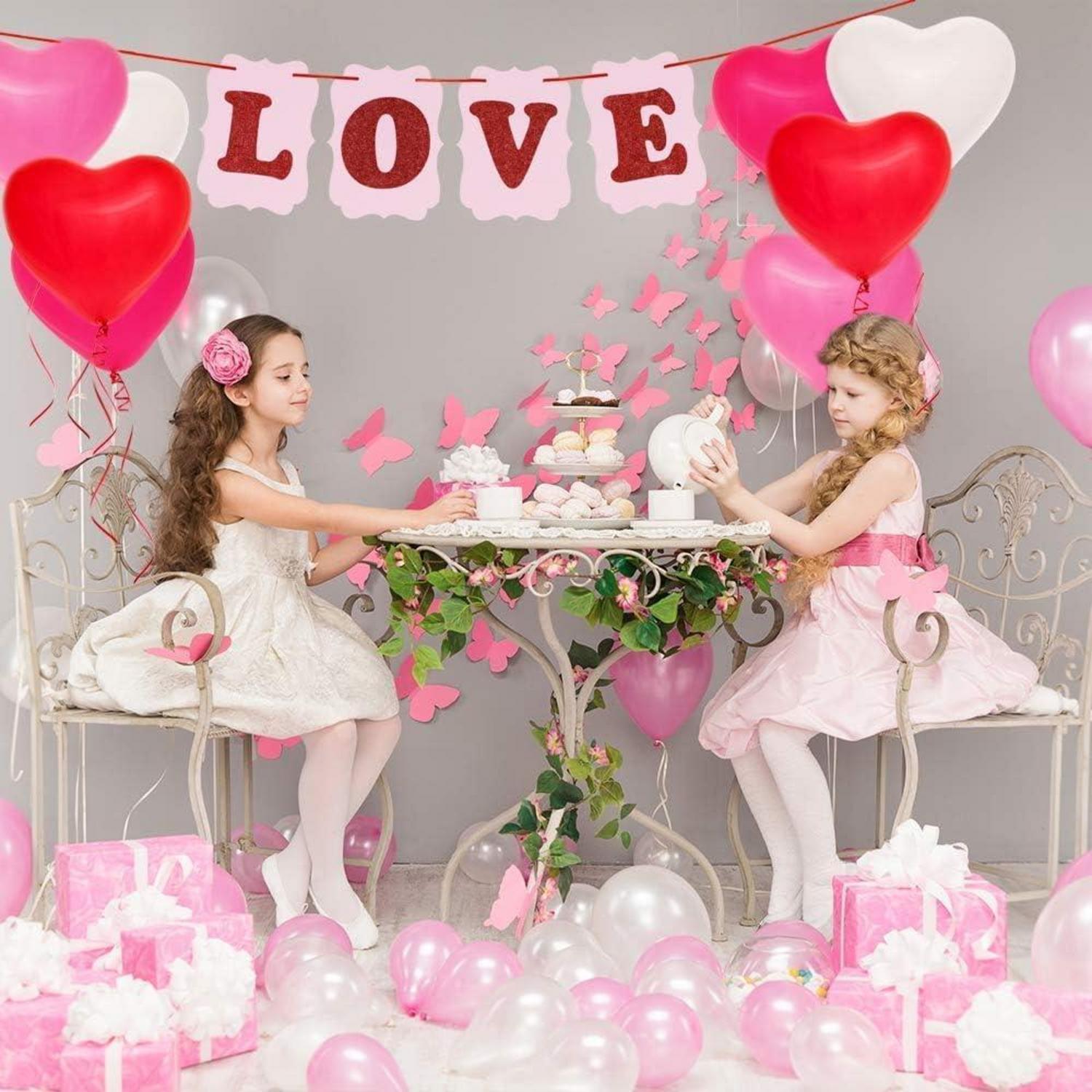 100 Stück Herzluftballons Rot Weiß 12 Zoll Latex Luftballons Hochzeit JGA