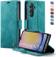 Samsung Galaxy A25 5G Hülle Klapphülle RFID Schutz Grün