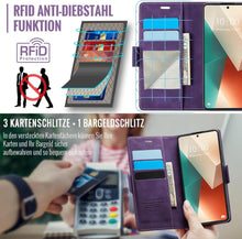 Klappbare RFID Handyhülle Xiaomi Redmi Note 13 5G PU Leder