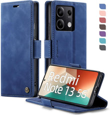 Handyhülle für Xiaomi Redmi Note 13 5G PU Leder Flip Case Blau