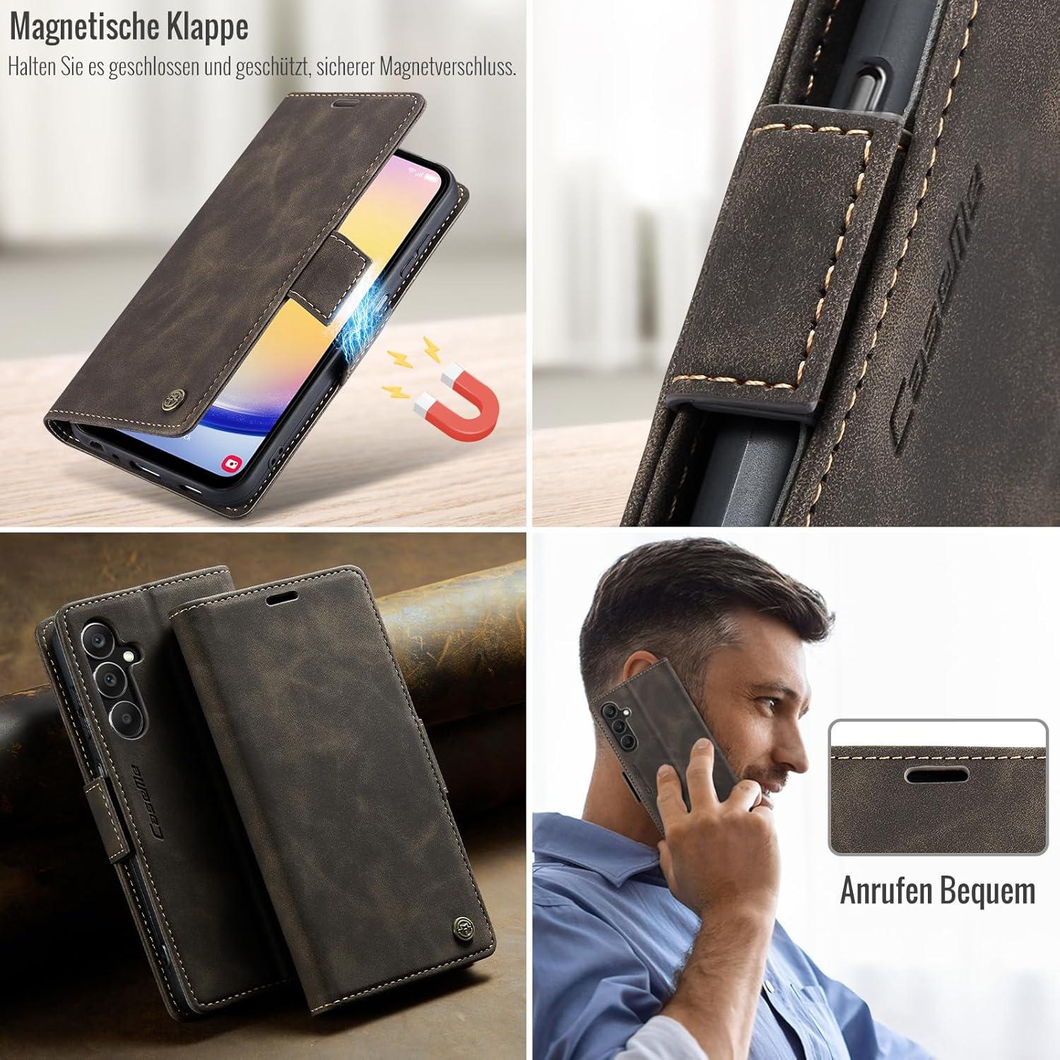 Samsung Galaxy A25 5G Handyhülle Klapphülle RFID Schutz Standfunktion Kartenfach Tasche