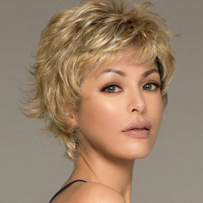Blonde Pixie Cut Perücke – Kurz, Schichtig, Hitzebeständig