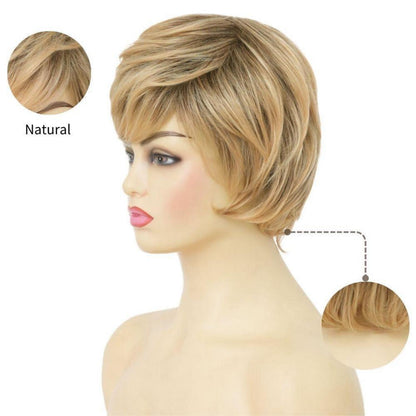 Blonde Pixie Cut Perücke – Kurz, Schichtig, Hitzebeständig