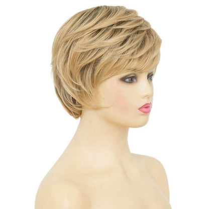 Blonde Pixie Cut Perücke – Kurz, Schichtig, Hitzebeständig