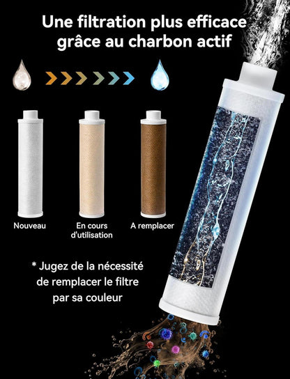 Duschkopf mit Schlauch Hochdruck Stoppfunktion Filter Wassersparend