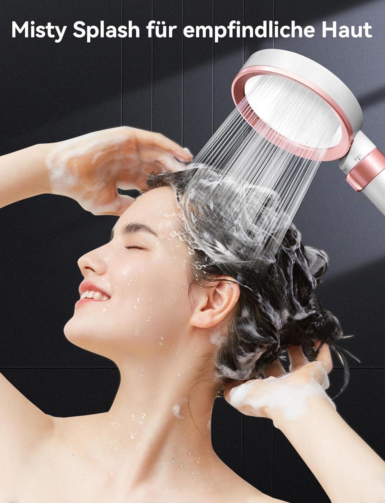 Magichome Duschkopf Filter Aktivkohle Wassersparend Stoppfunktion Handbrause