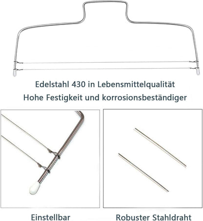 Tortenschneider Kuchenschneider mit 2 Gezahnten