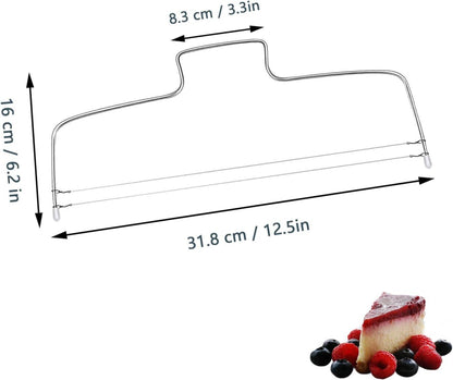 Tortenschneider mit 2 gezackten Schneidedrähten für perfekte Schnitte