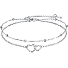 Fußkettchen 925 Sterling Silber mit Blumen & Bösem Auge