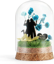 Ewige Blumen im Glas mit Geschenkbox für beste Freundin