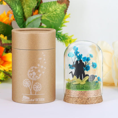 Ewige Blumen im Glas mit Geschenkbox für Freundin, Beste