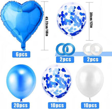Blau Luftballons 50 Stück Set Herz Latex Konfetti Helium