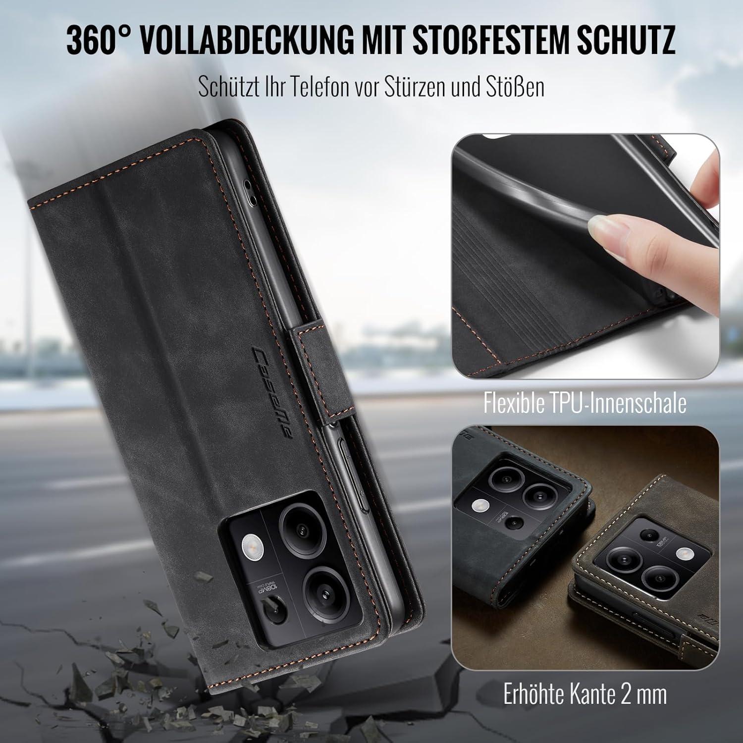 XYGLOW Handyhülle Xiaomi Redmi Note 13 5G Premium Leder Schutzhülle