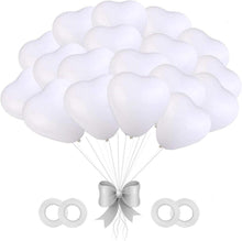 Herzluftballons Weiß 100 Stück 12 Zoll Hochzeit JGA Deko