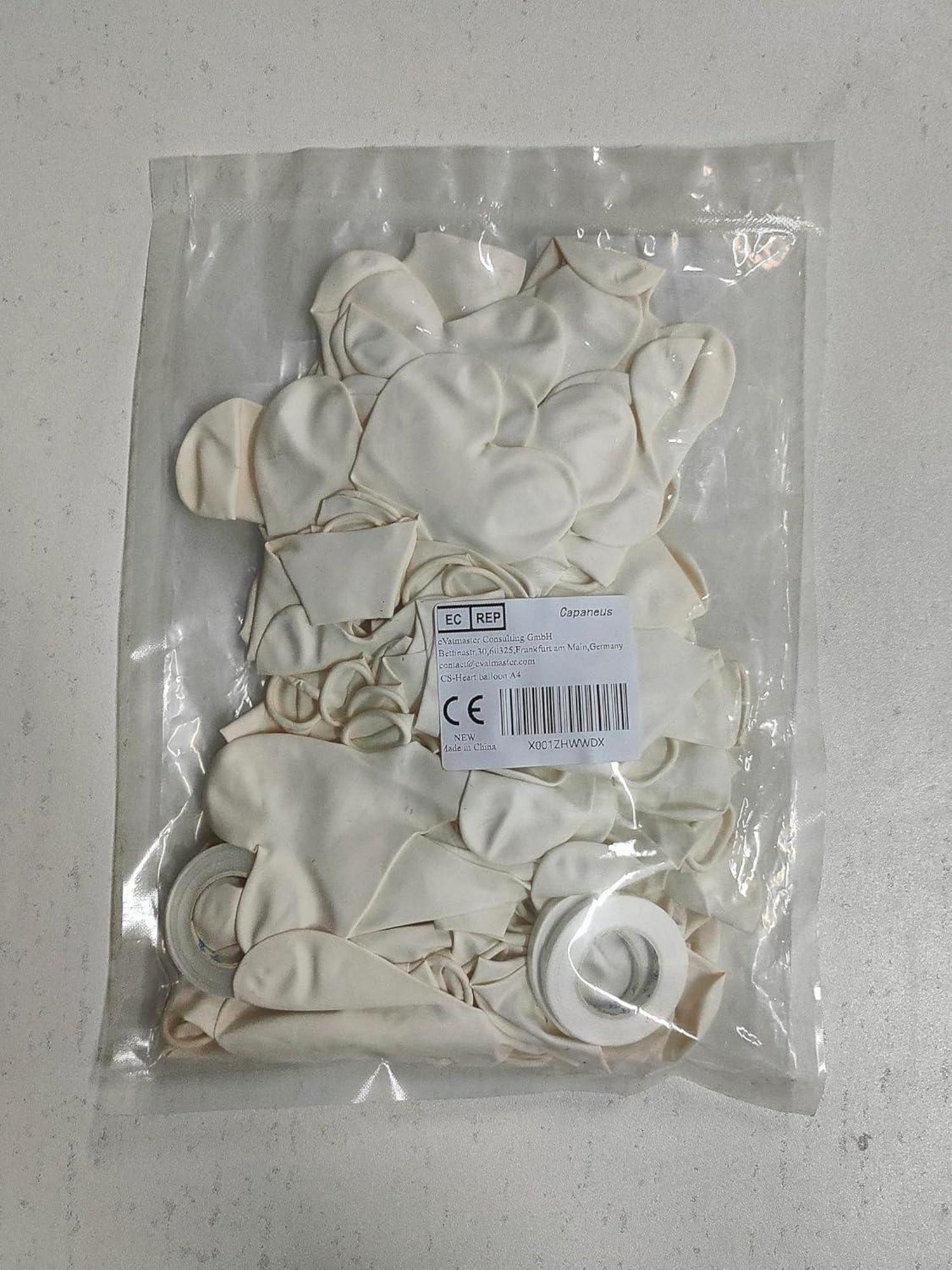 100 Stück Herzluftballons Weiß, 12