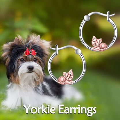 VONALA Tier Creolen Ohrringe 925 Sterling Silber für Damen Mädchen