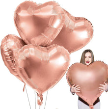 Herz Folienballon Roségold 4 Stk. 32 Zoll XXL Hochzeit