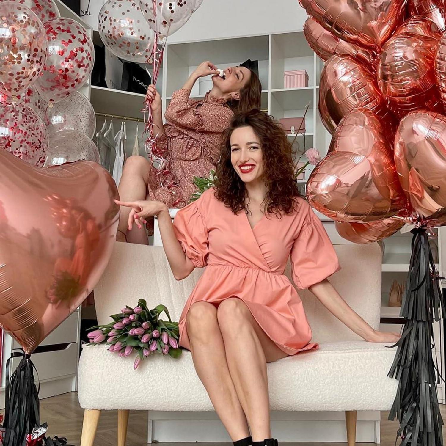 Herz Folienballon Roségold 4er Set 32 Zoll XXL Hochzeit Geburtstag