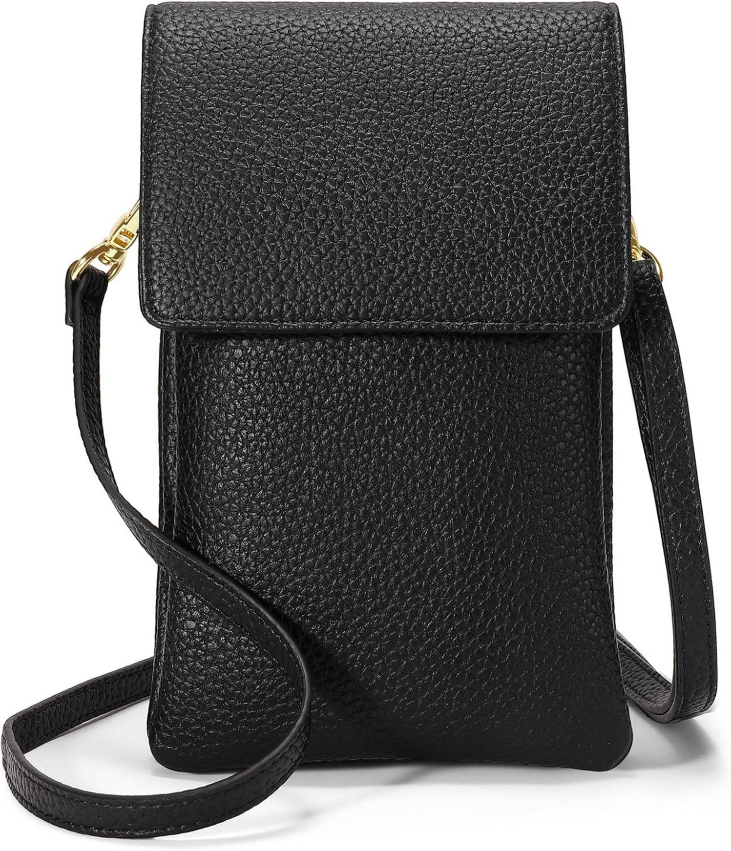 Moderne Crossbody Bag RFID-Blockierung Schwarz