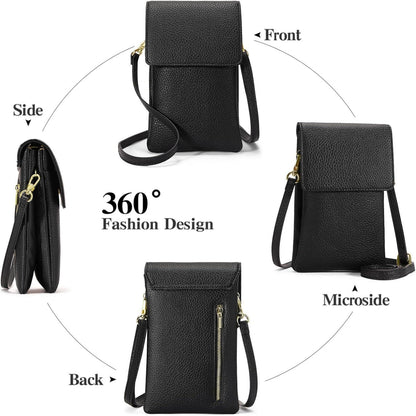 Umhängetasche Damen Handy Crossbody Tasche RFID-Schutz Vegan