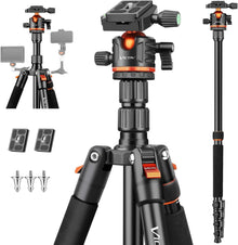 Kamera Stativ 200cm 2-in-1 mit Panorama Kugelkopf