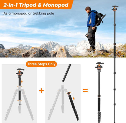 Victiv 200cm Kamera Stativ Aluminium DSLR Nikon Canon Sony Smartphone