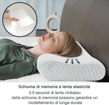 Höheneinstellbares Memory Foam Kopfkissen mit RUCO-BAC MED Bezug 60 x