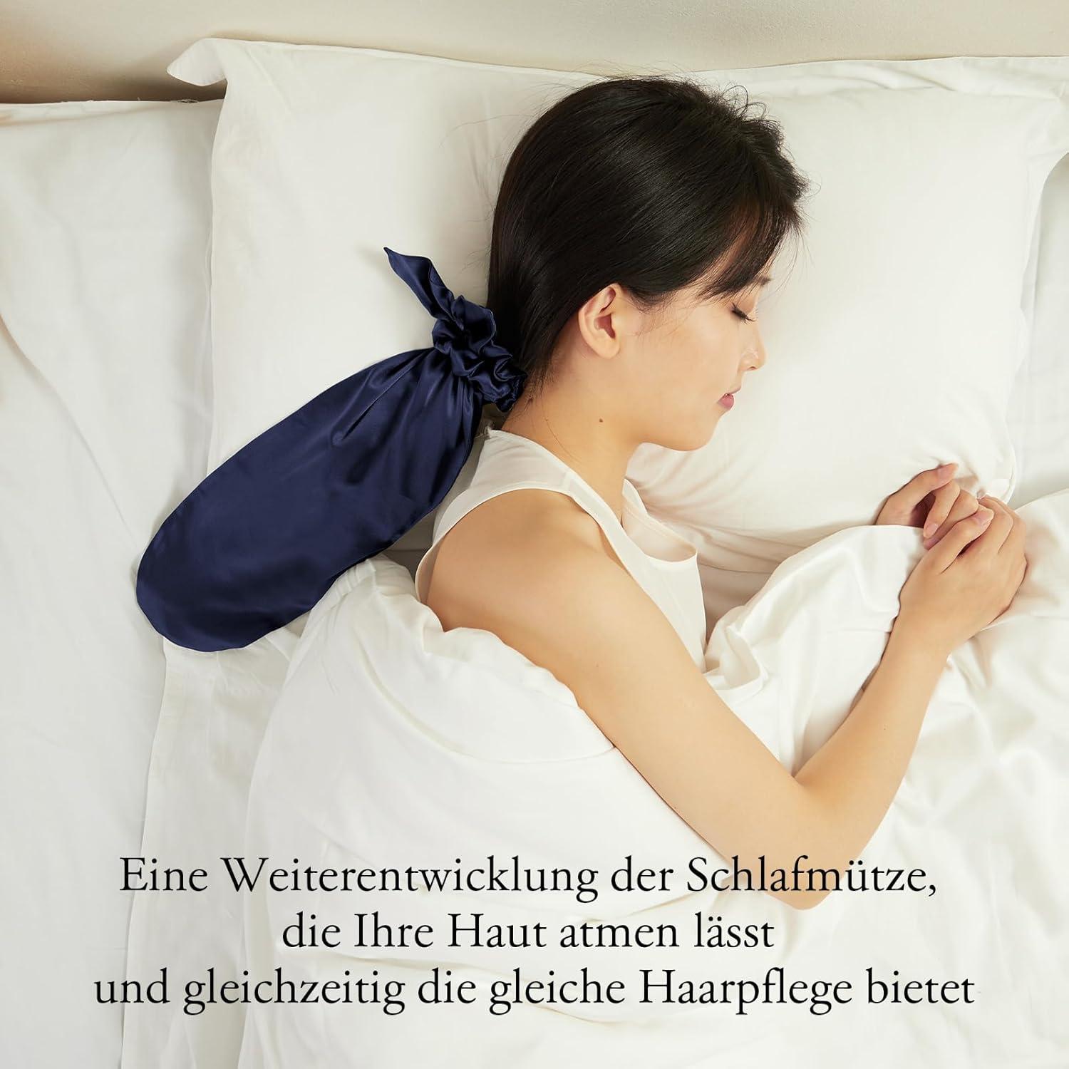 LilySilk Seide Schlafmütze & Scrunchies 2-in-1 Set für