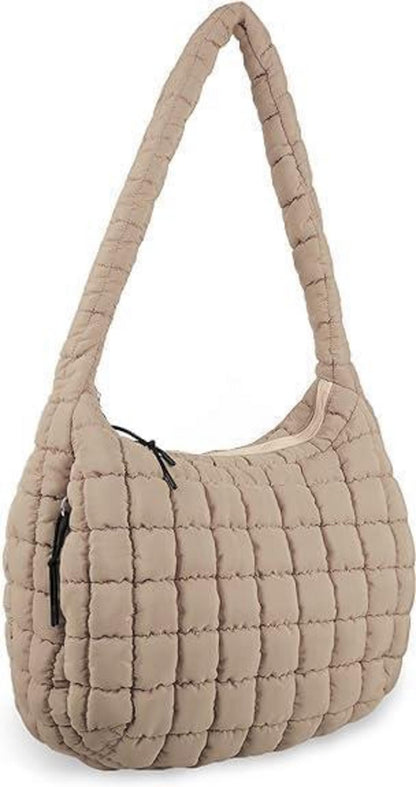 Gesteppte Umhängetasche Puffer Tote Bag Einfarbig Puffy Crossbody