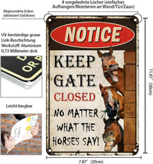 Metall Wand Schild Retro Horses Spaß Dekoration Bar Bad