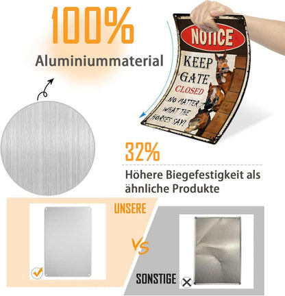 Retro Metall Wand Kunst Schild Horses Spaß Dekoration Bar Bad Zimmer