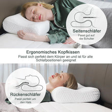 Höheneinstellbares Memory Foam Nackenstützkissen mit Bezug