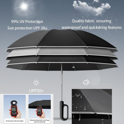 Umgekehrter Reverse Golf Regenschirm 10 Rippen groß UV-Schutz UPF 50