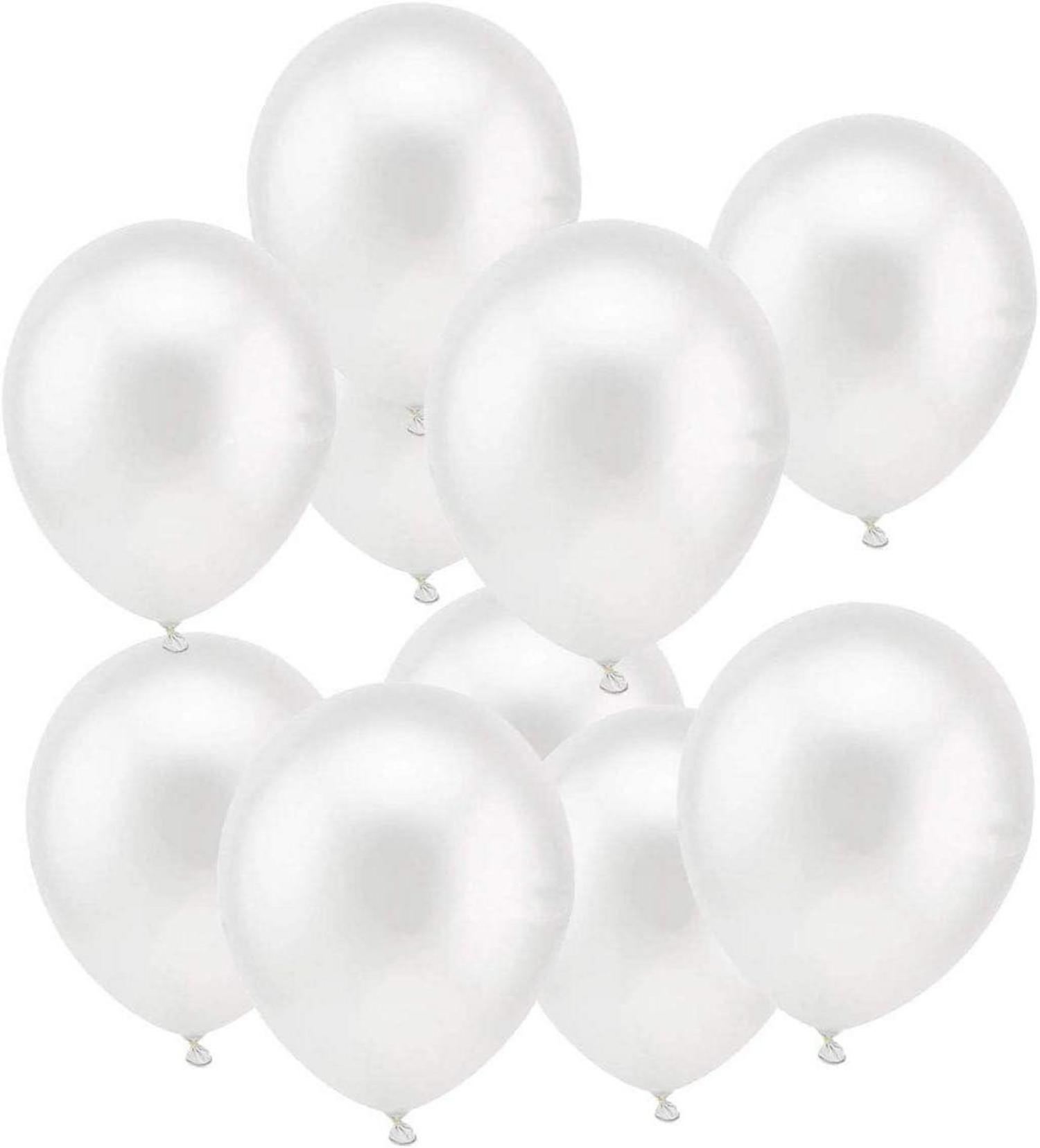 100er Set Weiße Luftballons 12 Zoll Hochwertige Latex Helium Ballons