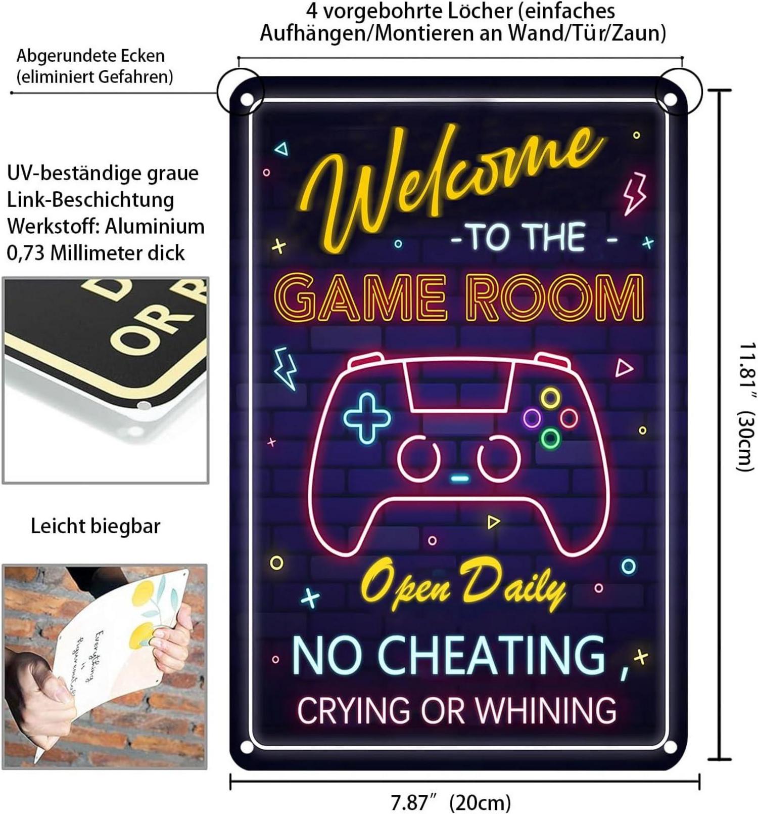 Vintage Metall Wanddekoration Game Room Poster Dekor