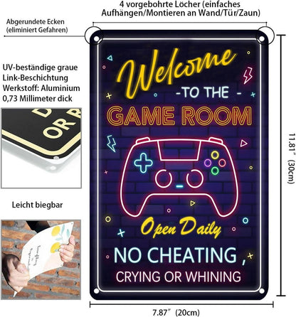 Vintage Metall Wanddekoration Game Room Poster Dekor