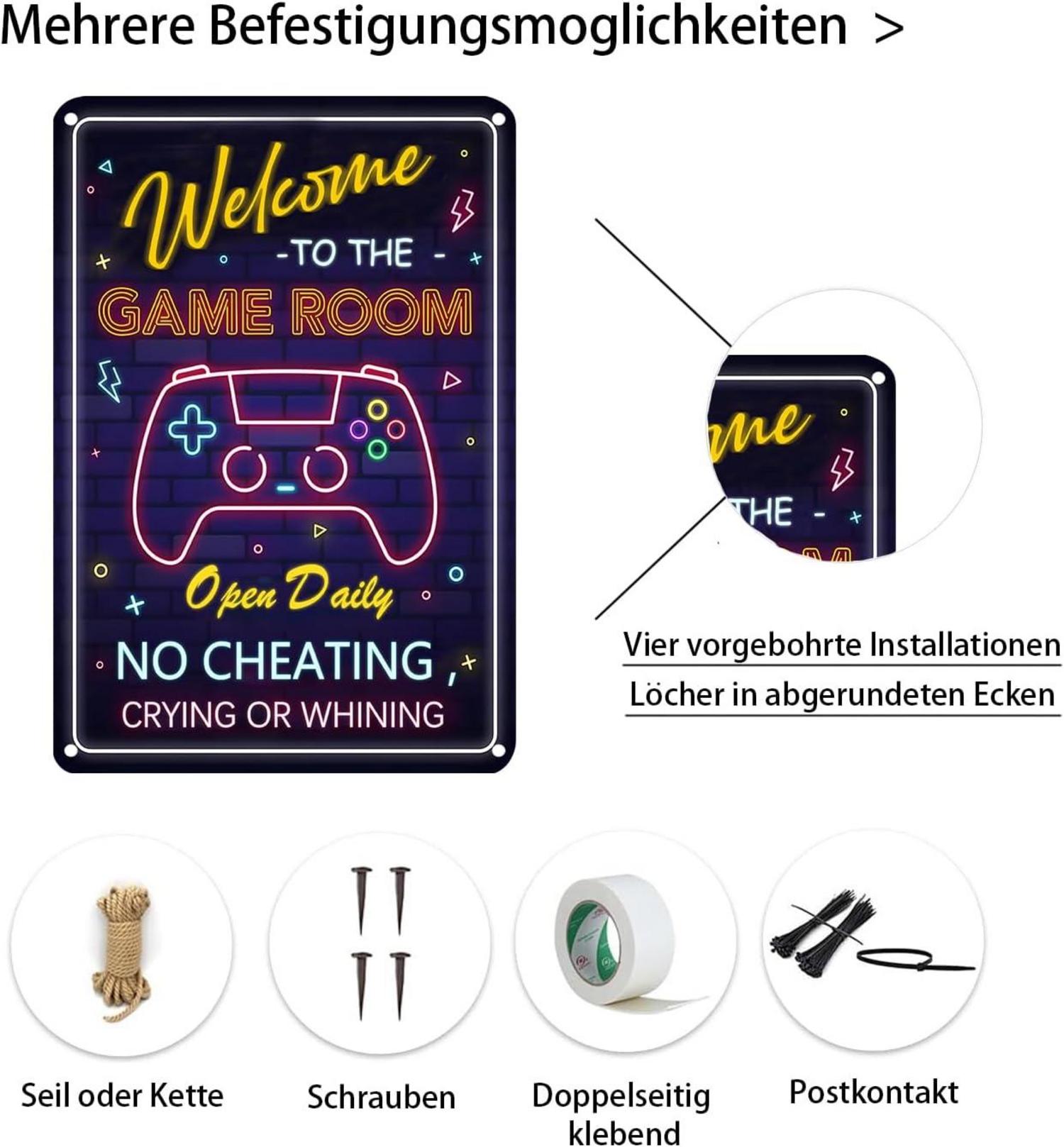 Vintage Metall Wanddekoration Spielzimmer Wanddeko Poster