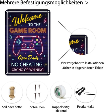 Vintage Metall Wanddekoration Spielzimmer Wanddeko Poster