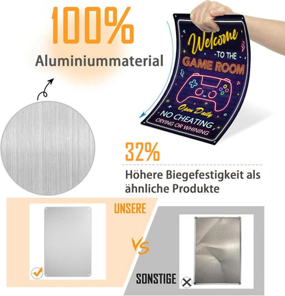 Vintage Metall Wanddekoration Spielzimmer Internet Cafe Poster