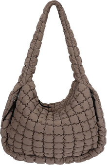 Gesteppte Crossbody Bag Groß Puffer Tasche Baumwolle Quilted Hobo Bag
